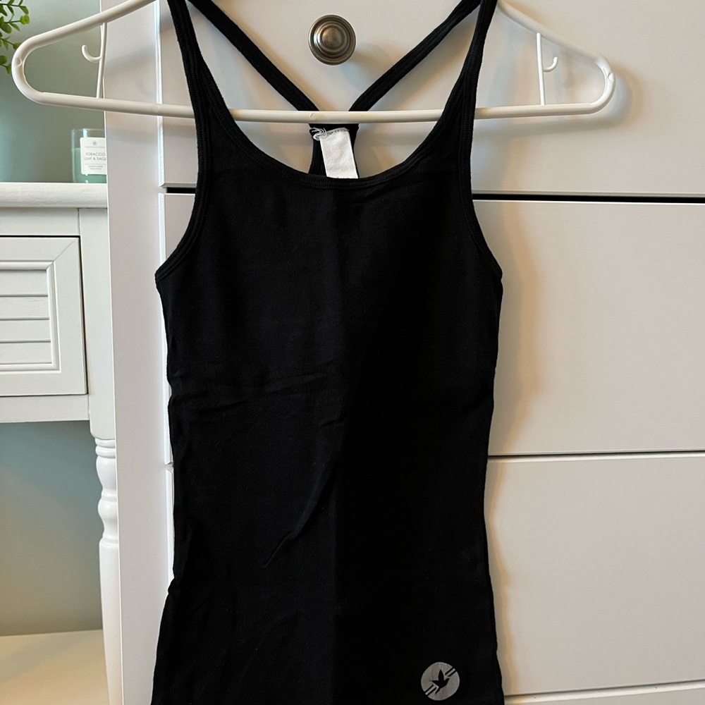 Women’s black aerie fit tank top on XS